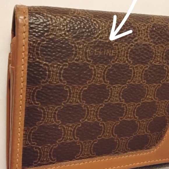 Celine Macadam Long Wallet Leather & Canvas Kisslock Section - Picture 8 of 17